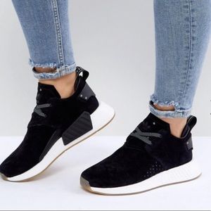 Adidas Originals NMD C2 Sneakers in Black Suede